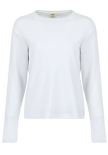 Load image into Gallery viewer, Drop Sleeve Sweater in White, Flat Lay
