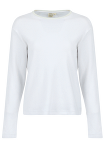Drop Sleeve Sweater in White, Flat Lay