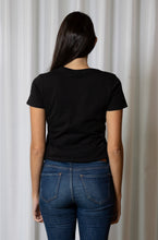 Load image into Gallery viewer, Short Sleeve Crew Neck T-Shirt on Model, Back View
